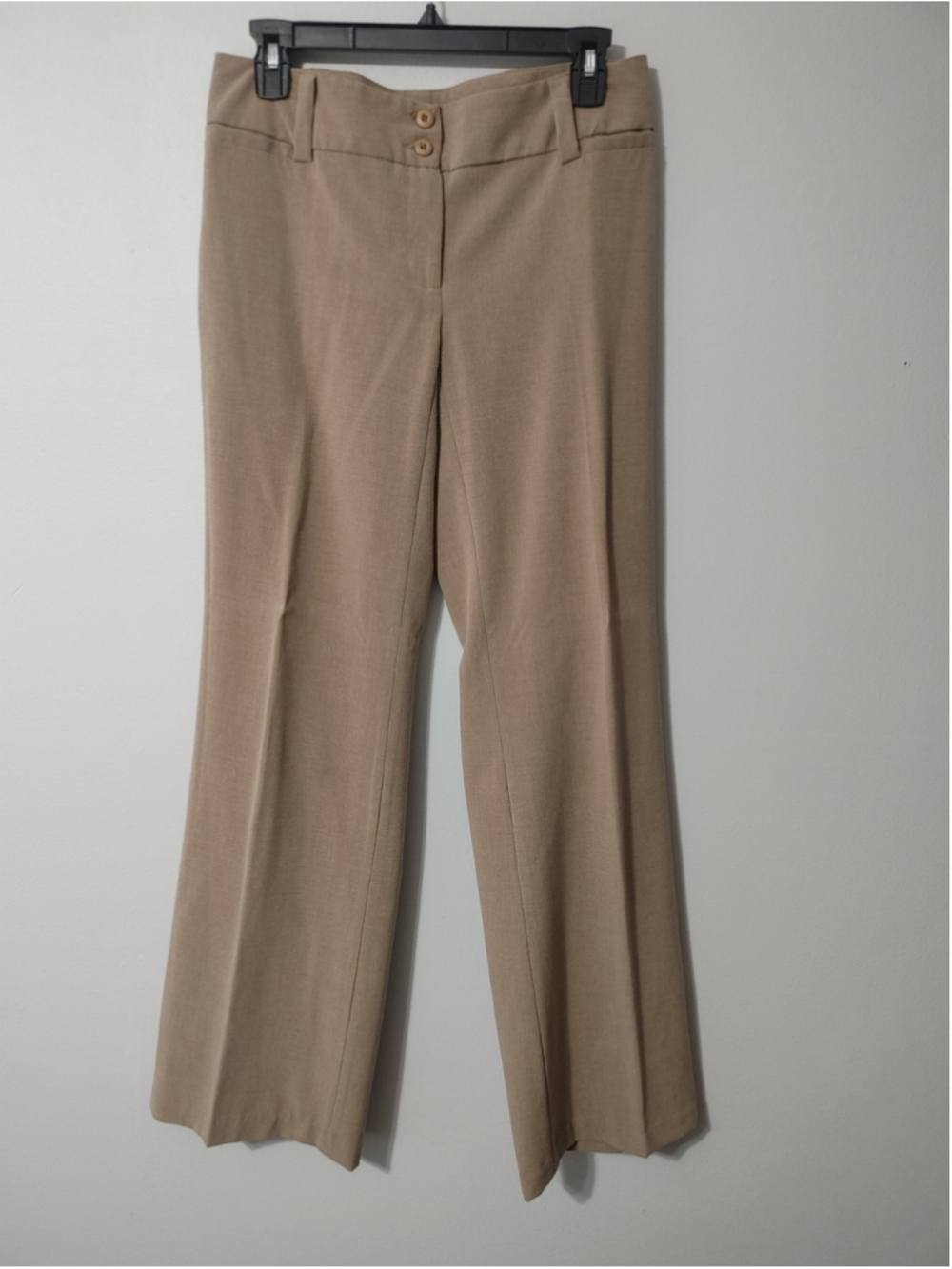 Women's AB Studio Beige Wide Leg Flare Trousers Size 4